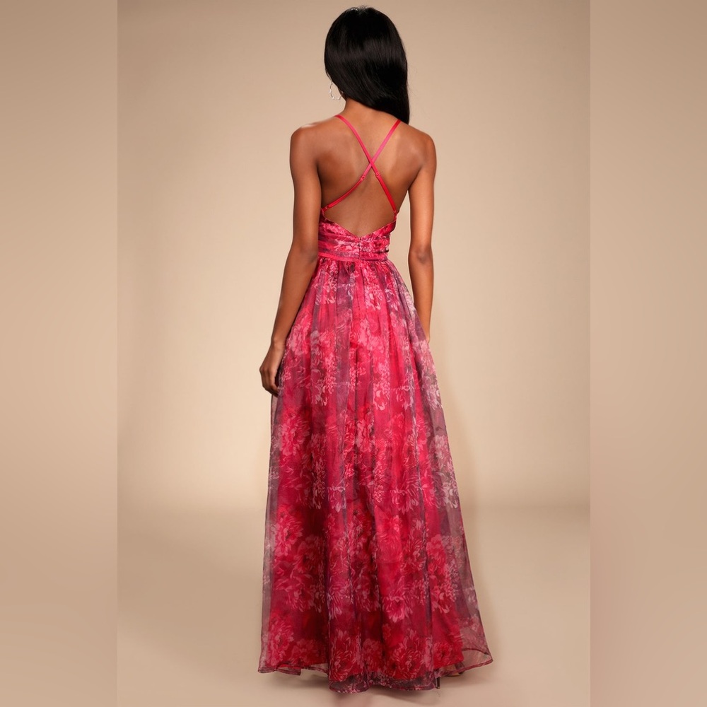 Lulu's Floral Pink Maxi Dress - Picture 4 of 10